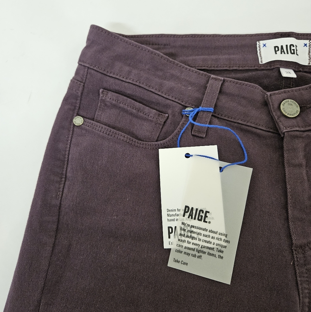 PAIGE Verdugo Low Rise Ankle Jeans in Vamp Red Size 28 NWT - Picture 9 of 15